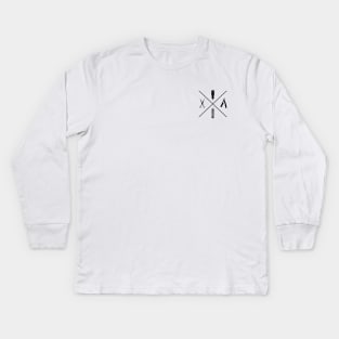 Minimalistic Barber Kids Long Sleeve T-Shirt